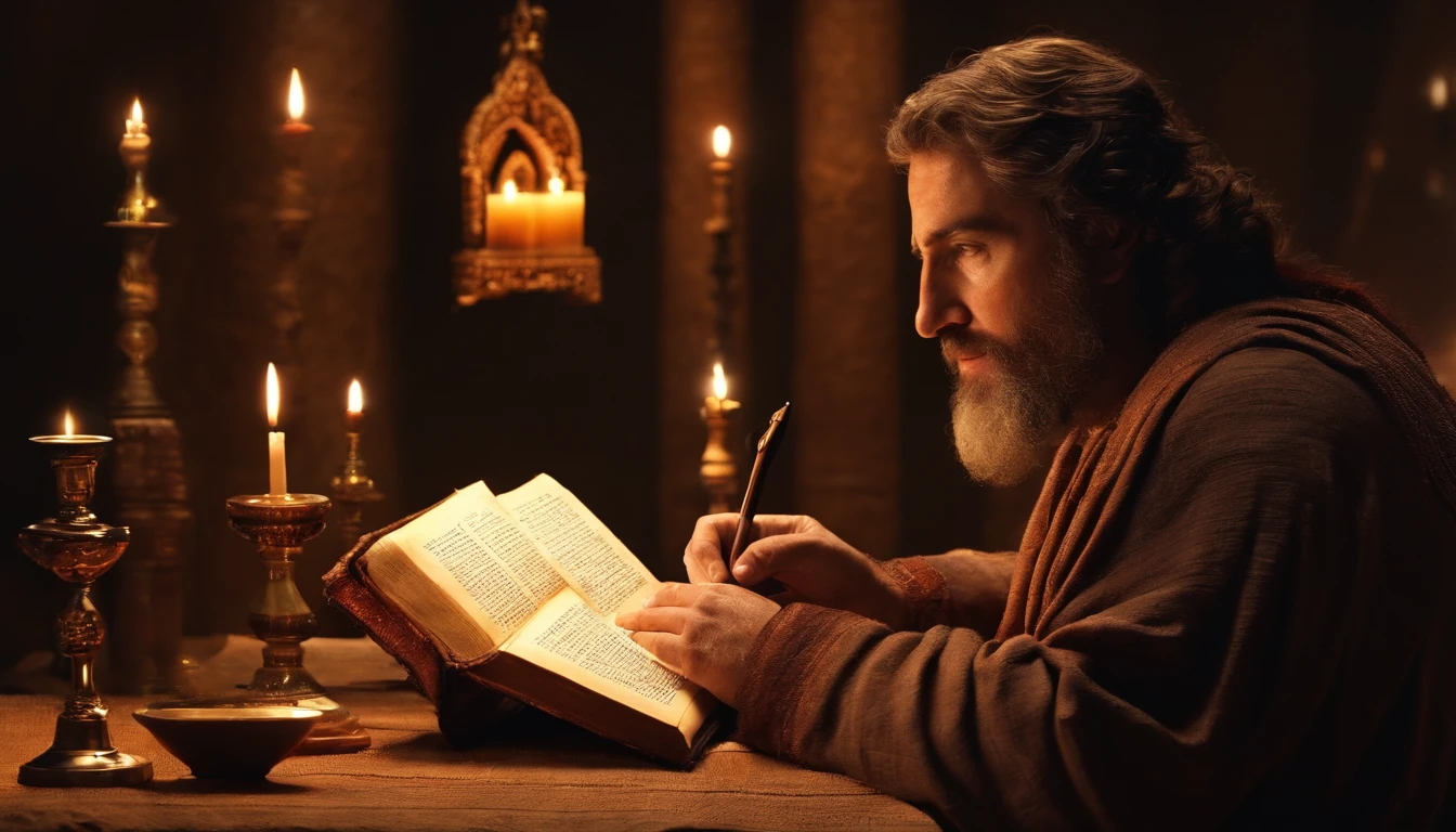 Paul writing the Bible 2,000 years ago