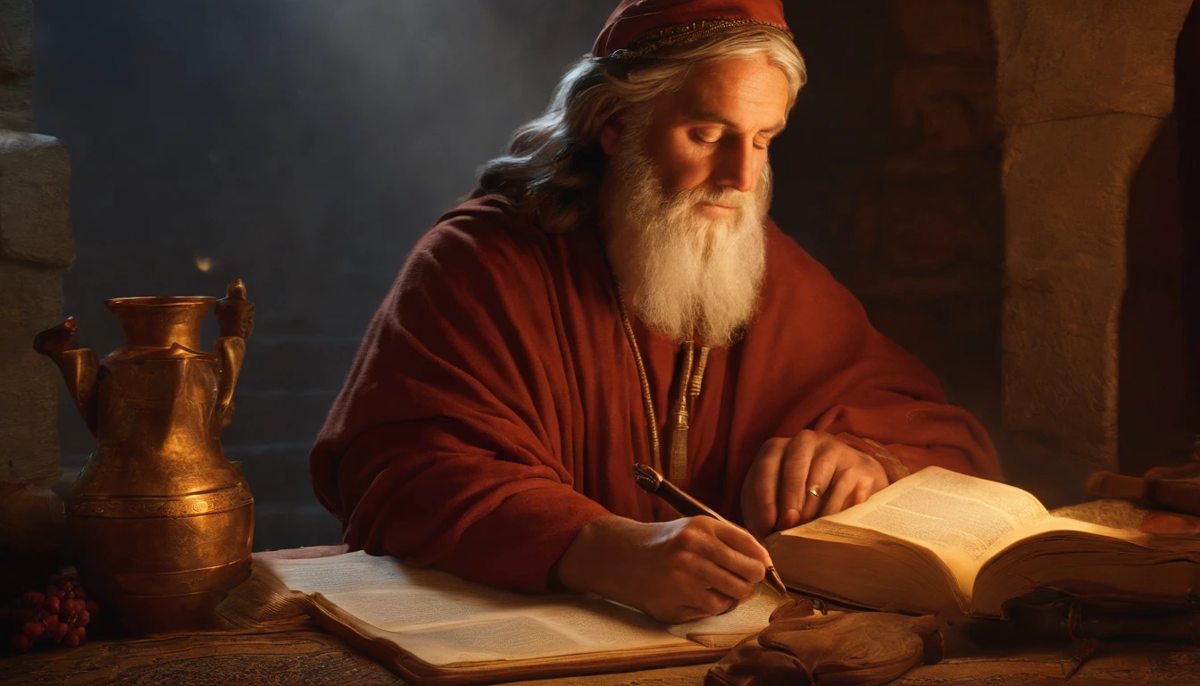 Paul writing the Bible 2,000 years ago