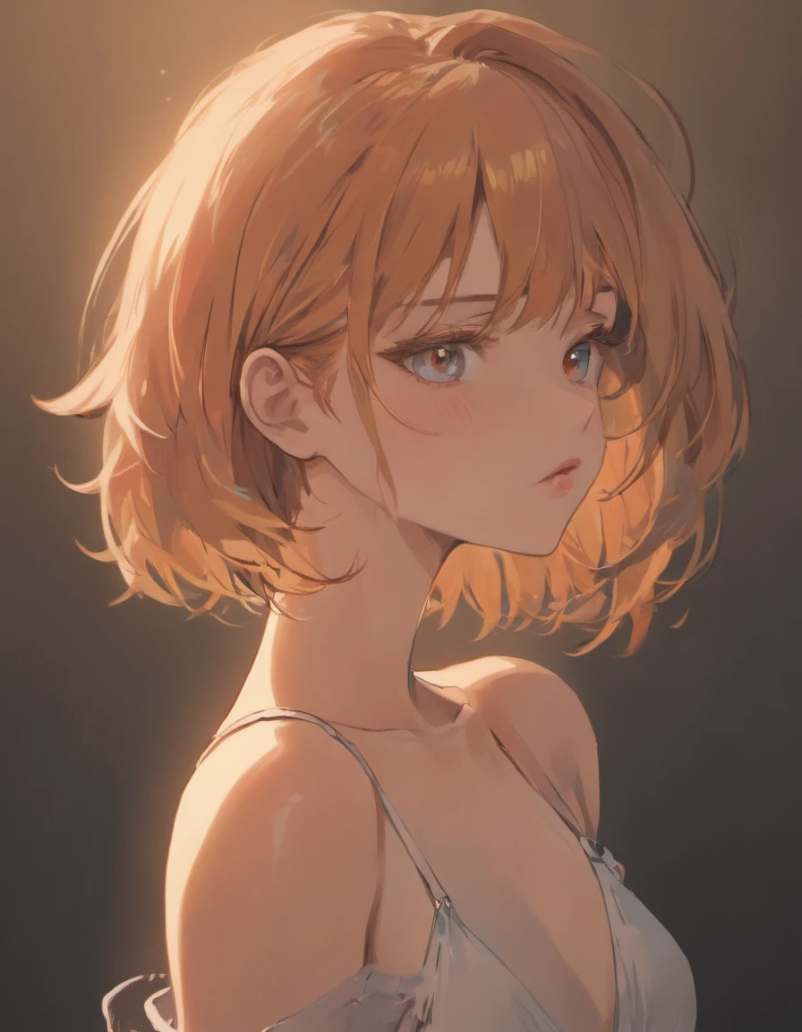 (best quality,4k,8k,highres,masterpiece:1.2),ultra-detailed,(realistic,photorealistic,photo-realistic:1.37),A sexy girl wearing only a top shirt,hourglass figure,flawless fair skin,beautiful sultry eyes,long luscious hair,confident and alluring gaze,subtle red lipstick,fingertips tracing along the shirt's collarbone neckline,slightly messy hair strands framing her face,self-assured posture,standing in front of a dimly lit background,bold and vibrant colors,soft studio lighting highlighting her features,subtle bokeh effect in the background,painting-like textures with fine brushstrokes,impeccable attention to detail,expressive facial expression,smoke swirling around her in a seductive manner,adding an air of mystery,feminine elegance with a touch of sensuality,provocative atmosphere,contemporary portrait style.