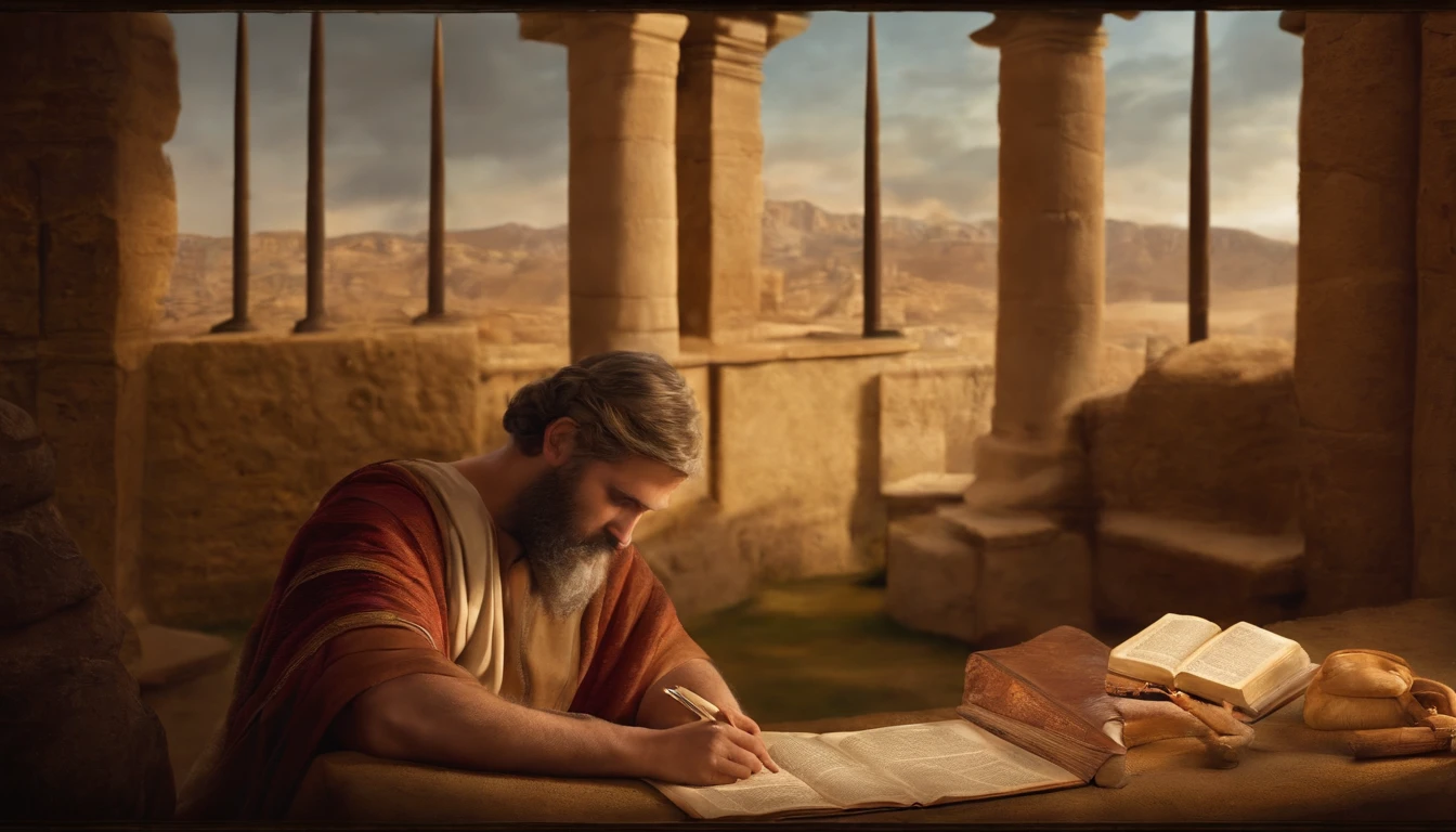 Paul writing the Bible 2,000 years ago