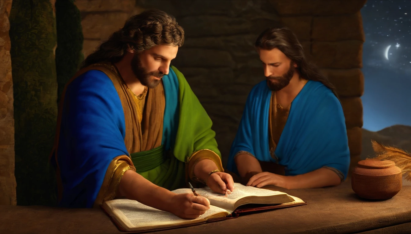 Paul writing the Bible 2,000 years ago