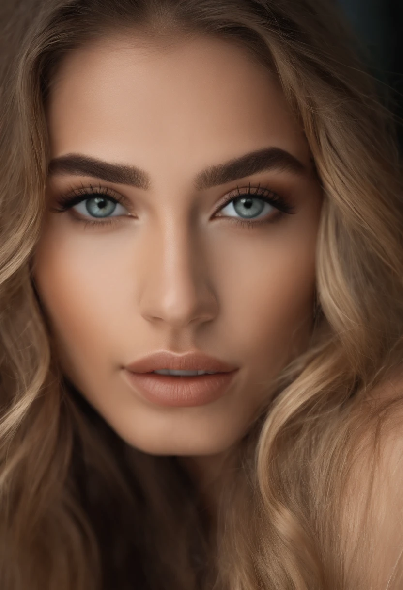 Close-up of a 22-year-old girl with long hair, a perfect face ), The most beautiful girl on Earth, gorgeous attractive face, sultry expression on his face, attractive female face!!!, attractive facial features, sexy lips :5 stylish, Attractive beautiful face, The perfect face model, flawless face, with symmetrical facial features, sexy face with full makeup, perfect facial features