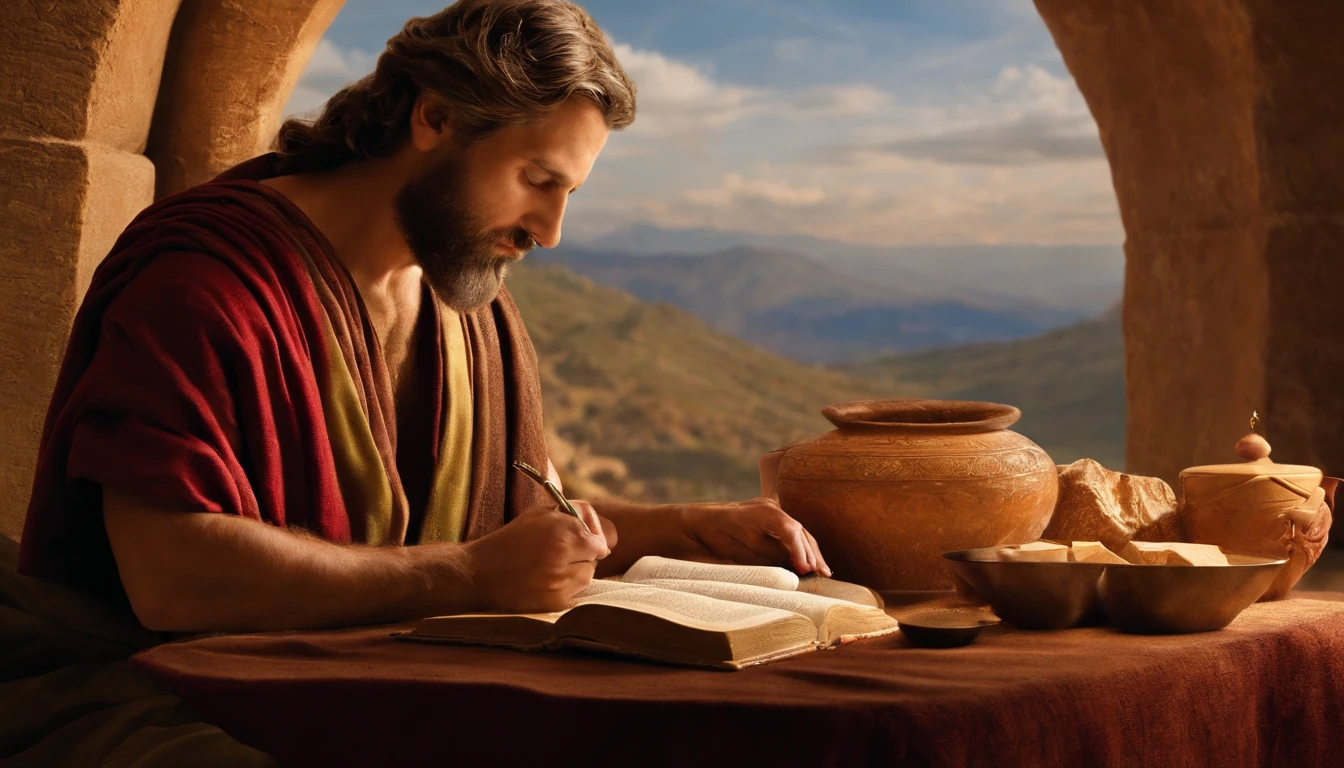Paul writing the Bible 2,000 years ago