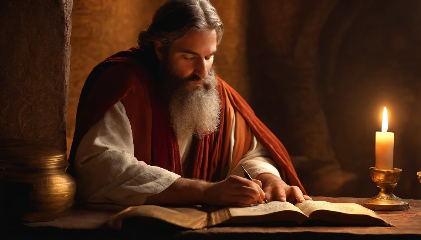 Paul writing the Bible 2,000 years ago