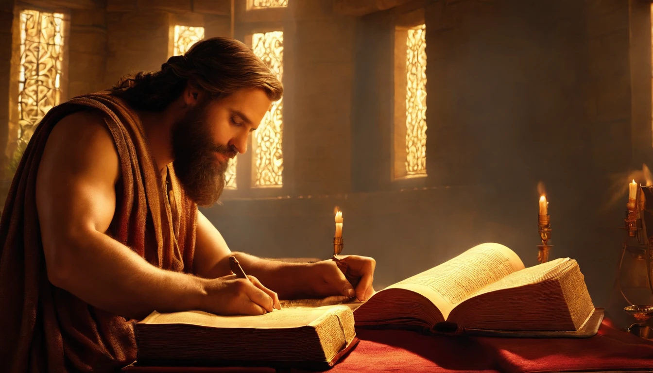 Paul writing the Bible 2,000 years ago