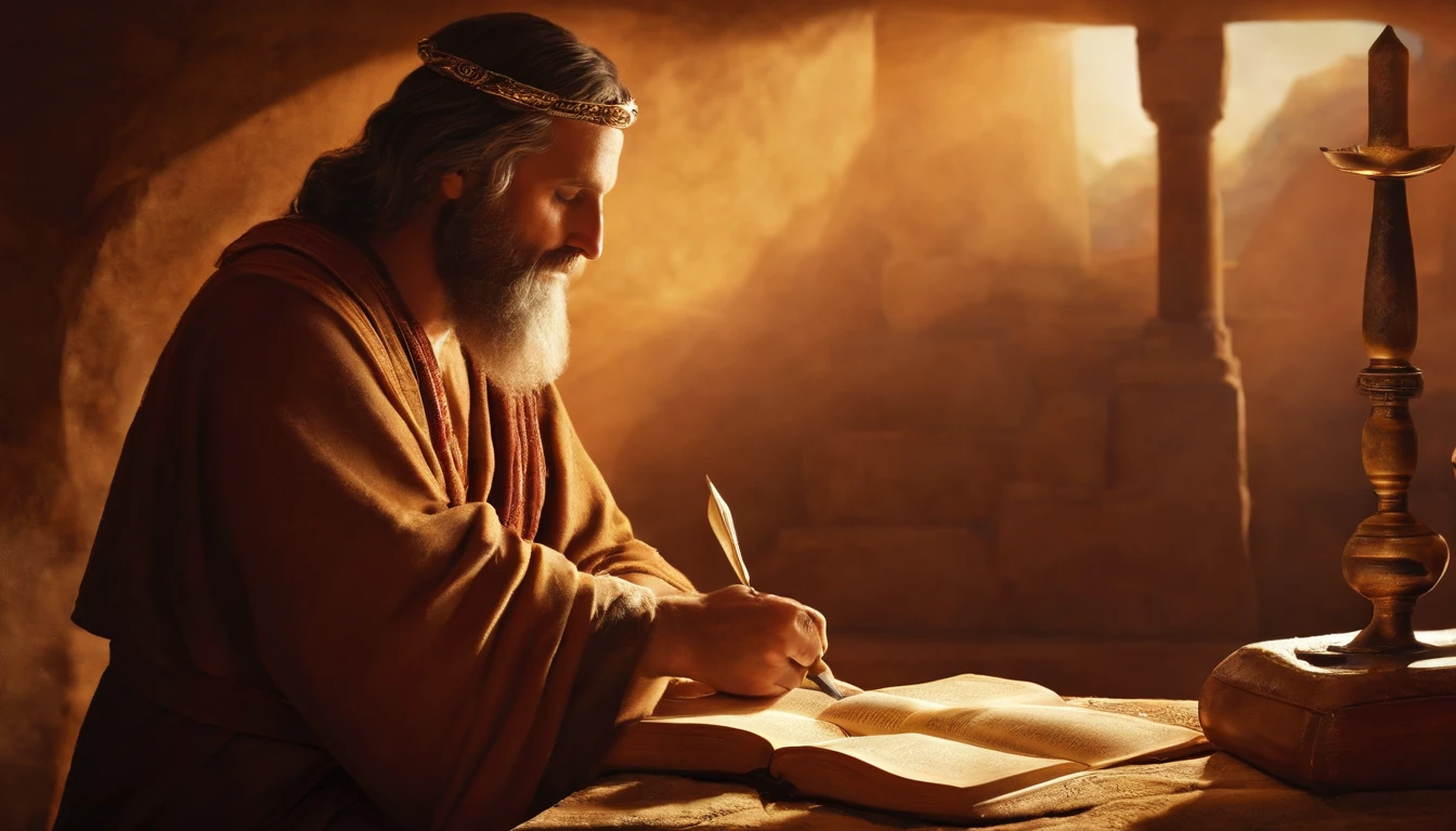 Paul writing the Bible 2,000 years ago
