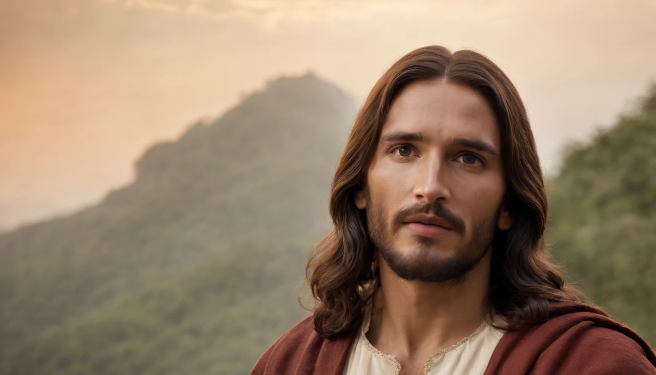 retrato de jesus cristo na cens com a parabola do bom samaritano que a imagem esteja mas clara