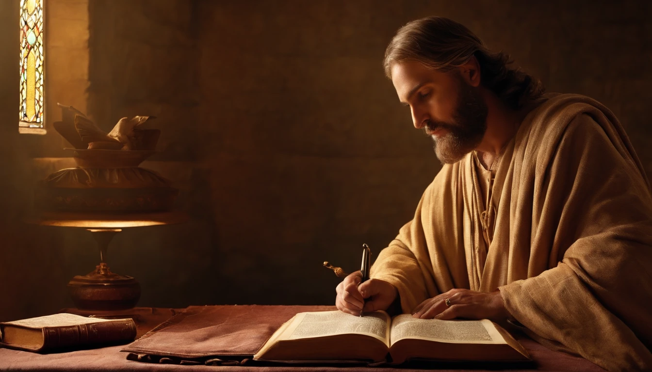 Paul writing the Bible 2,000 years ago