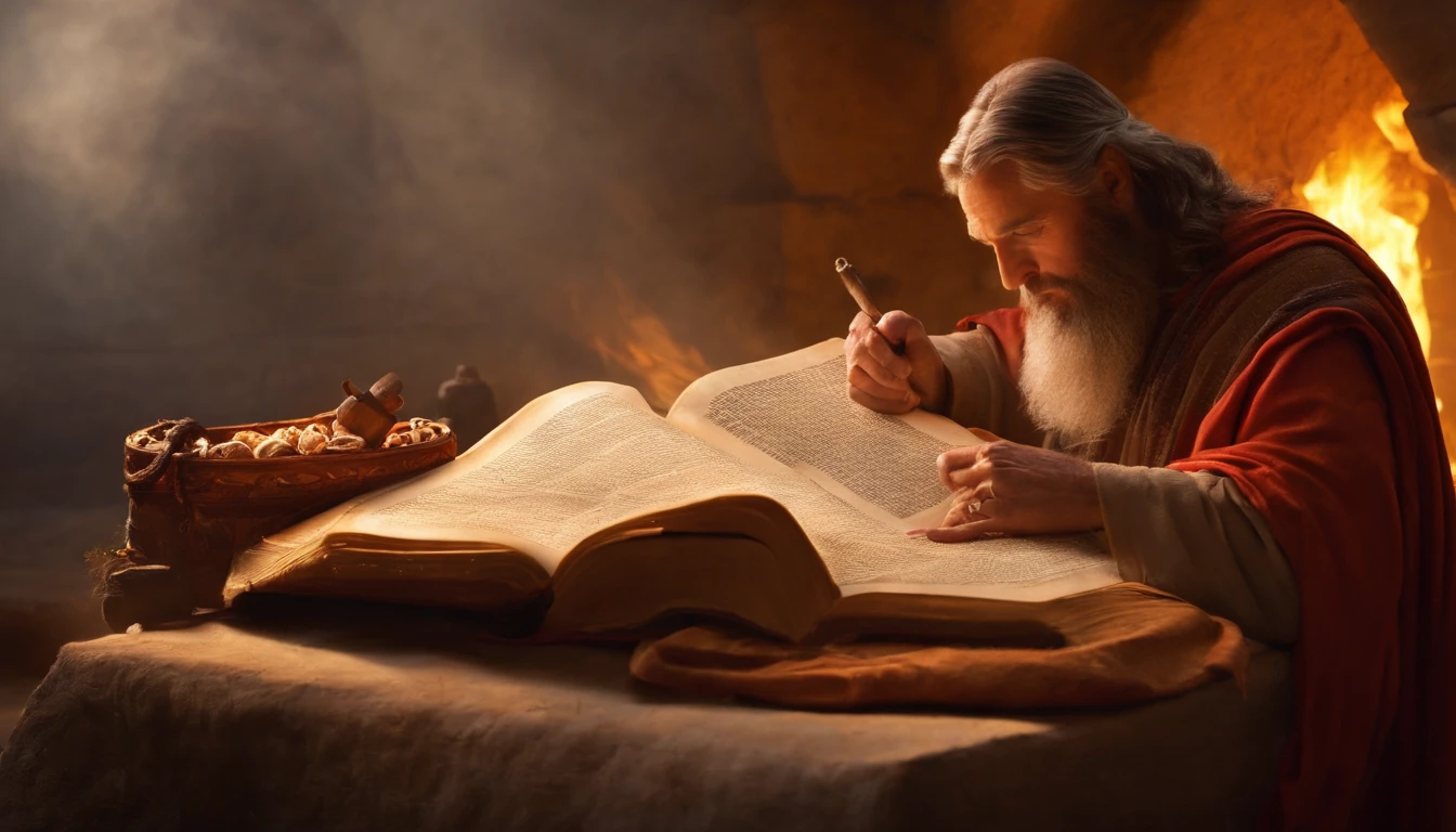 Paul writing the Bible 2,000 years ago