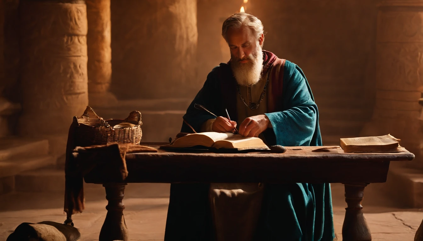 Paul writing the Bible 2,000 years ago