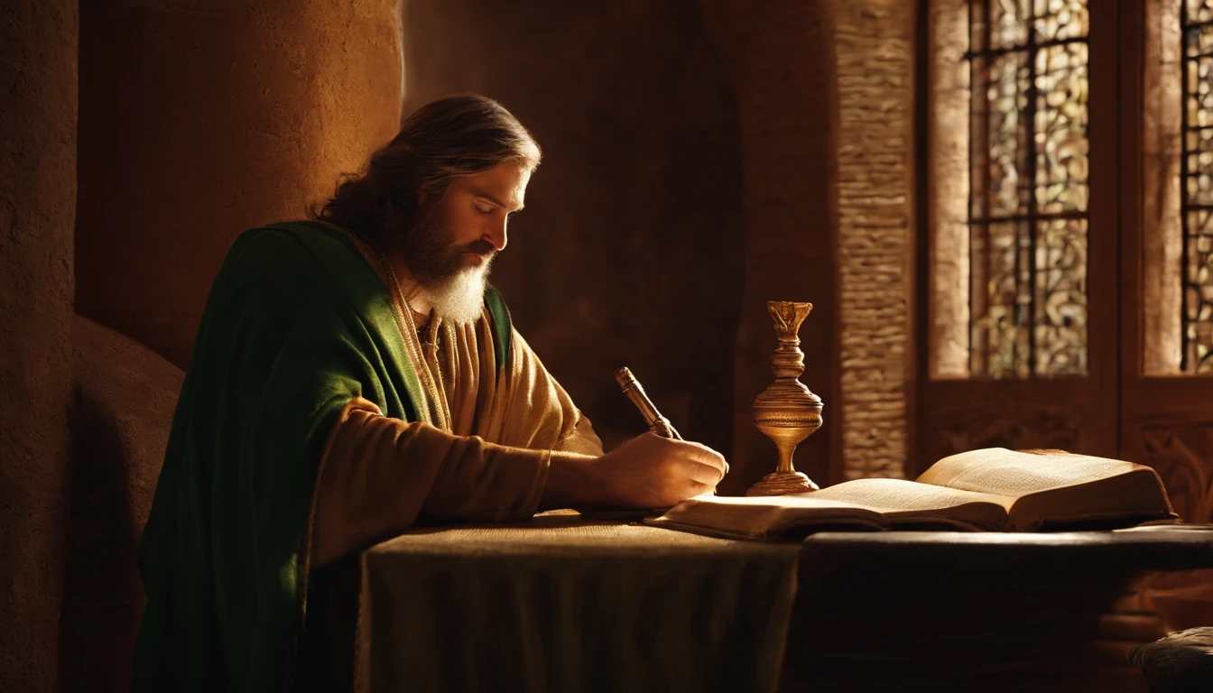 Paul writing the Bible 2,000 years ago