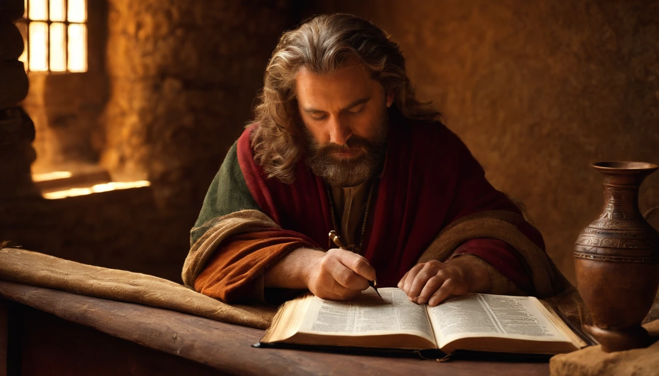 Paul writing the Bible 2,000 years ago