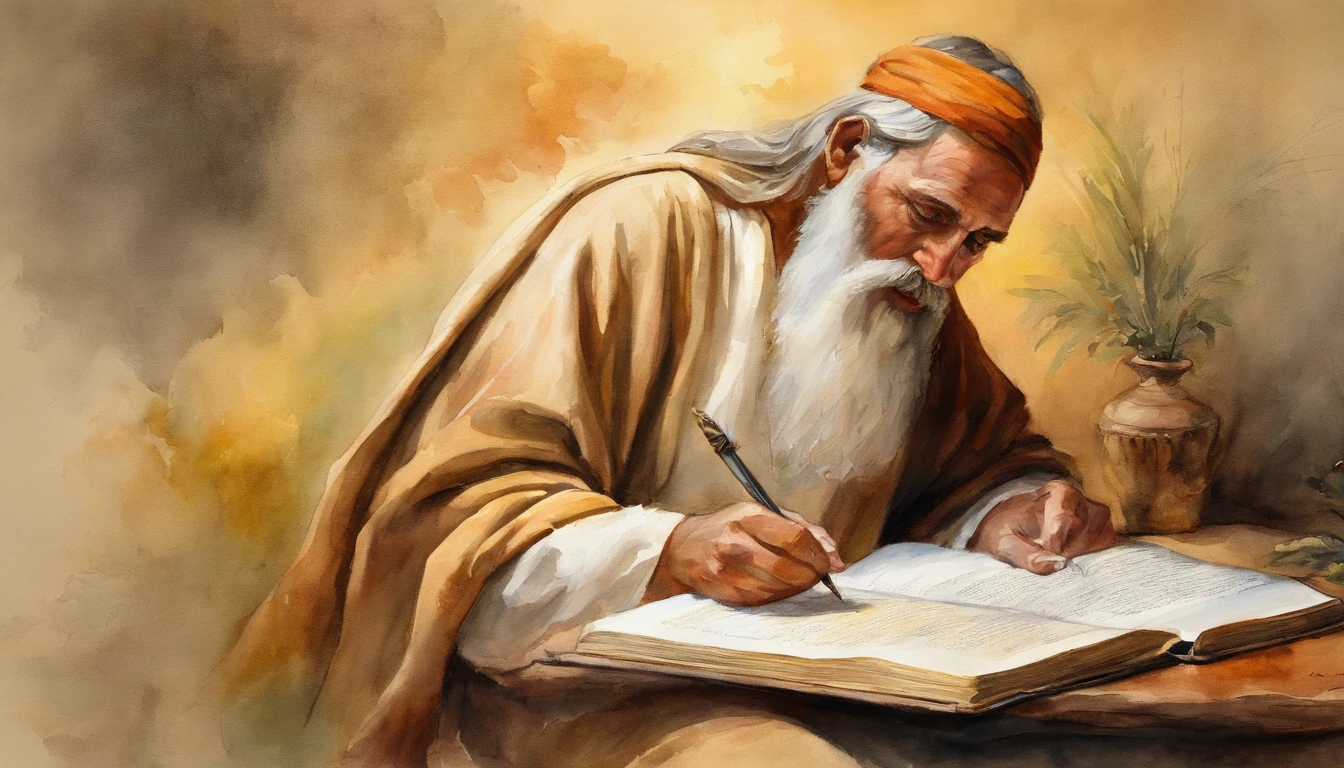 Paul writing the Bible 2,000 years ago