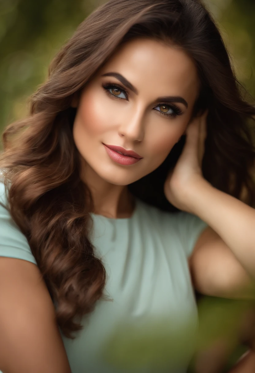 (best quality,highres), beautiful detailed eyes, beautiful detailed lips, strong and fit body, elegant pose, vibrant colors, professional lighting, soft and dreamy atmosphere, art style: photography, glossy shine on skin, flowing hair, confident expression, attention to muscle definition, flawless complexion, fashionable accessories, stylish makeup, captivating smile, intense gaze, dynamic composition, energetic movement.