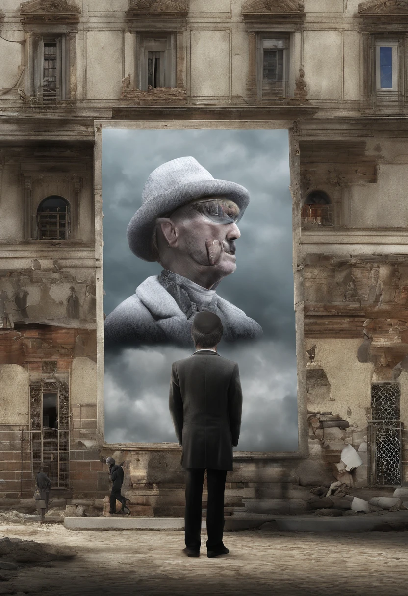 a group of people walking down a street with televisions as their heads, orwellian dystopia, orwellian style, by Igor Morski, orwellian, propaganda style, collage style joseba elorza, by Boris Vladimirski, by Mstislav Dobuzhinsky, by Silvia Pelissero, inspired by Igor Morski