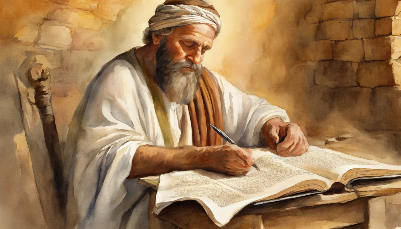 Paul writing the Bible 2,000 years ago