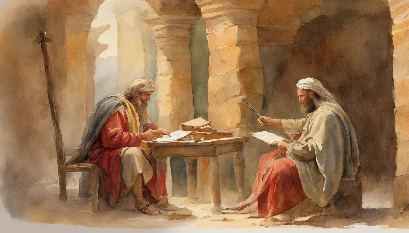 Paul writing the Bible 2,000 years ago