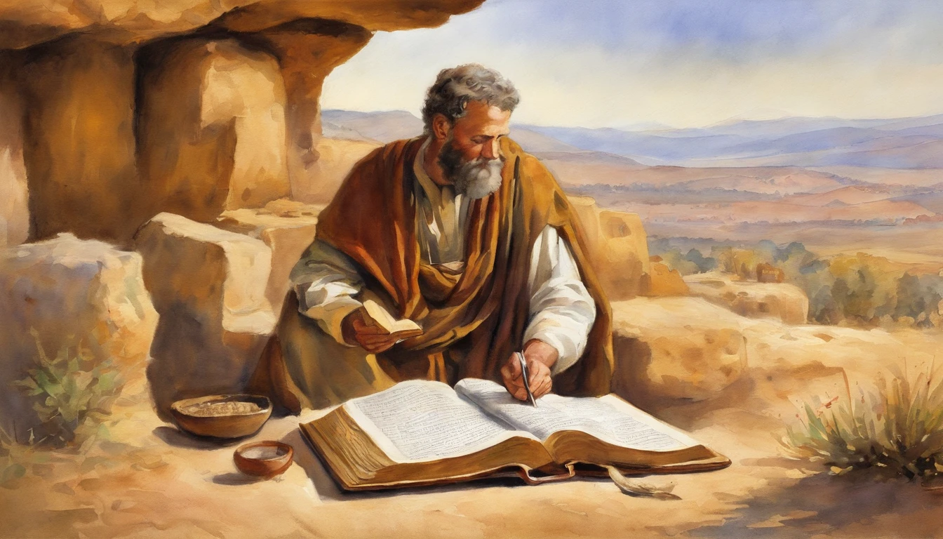 Paul writing the Bible 2,000 years ago