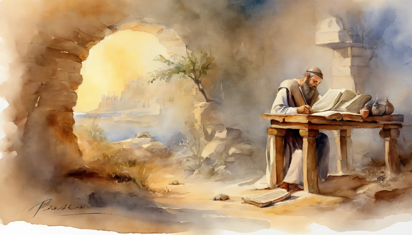 Paul writing the Bible 2,000 years ago