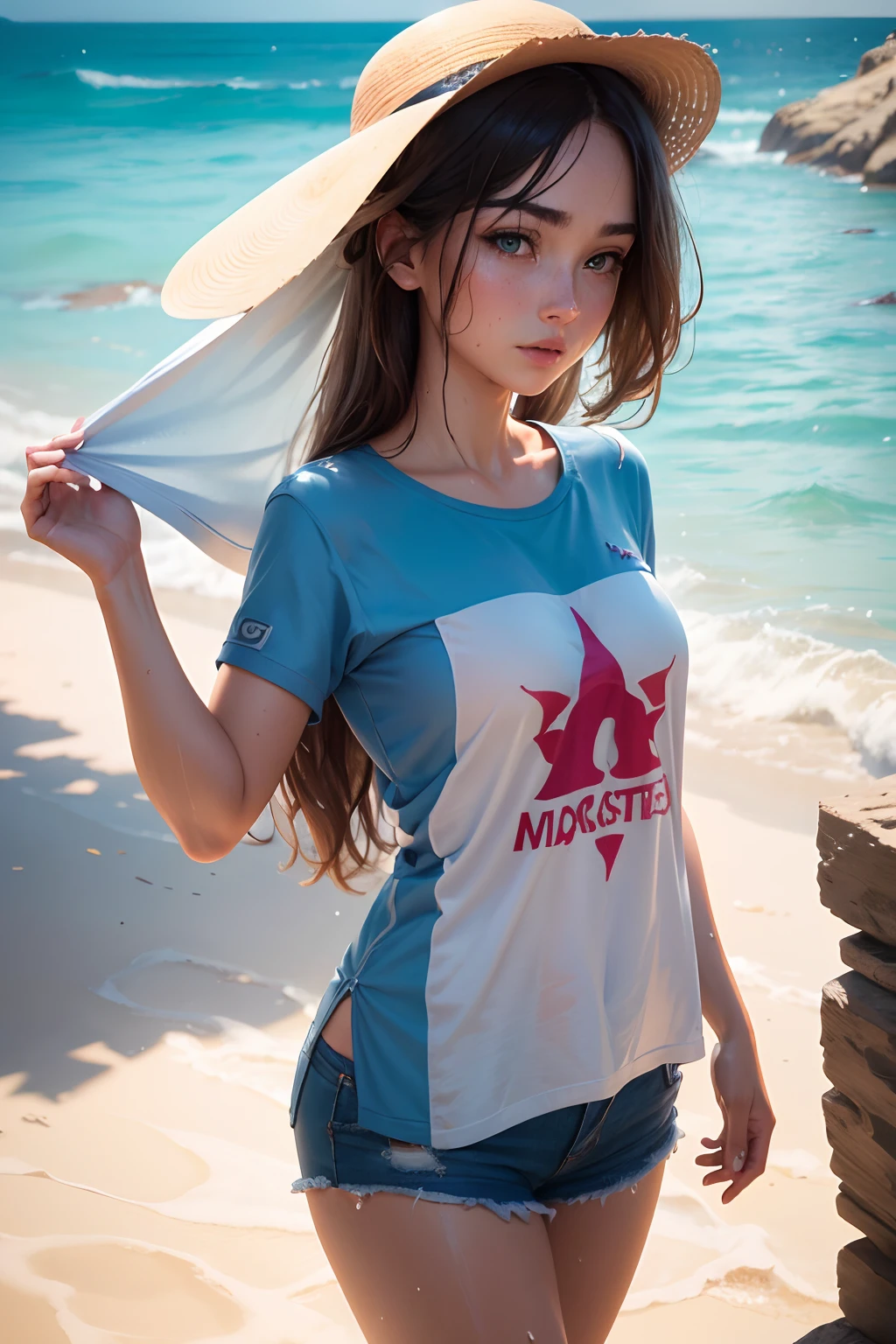 (best quality,4k,8k,highres,masterpiece:1.2),ultra-detailed,realistic,photorealistic:1.37,wet surface,wet skin,glistening water droplets,water splashes,realistic water reflection,high-definition details,wet hair flowing,realistic facial expressions,dynamic action,shimmering background,realistic lighting effects,professional quality rendering,vivid colors,sharp focus,realistic textures,impressive realism,ultra-crisp resolution,meticulous attention to detail,portraits,water sports