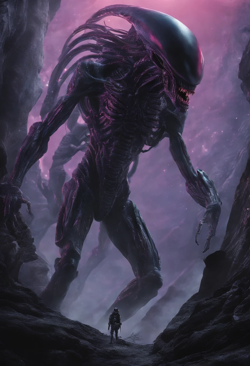 Alien atacando a un depredador