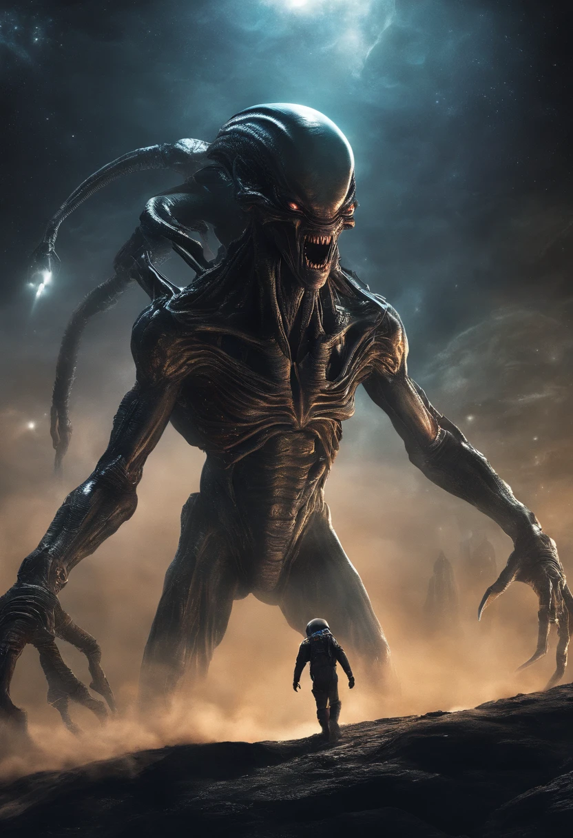 Alien atacando a un depredador
