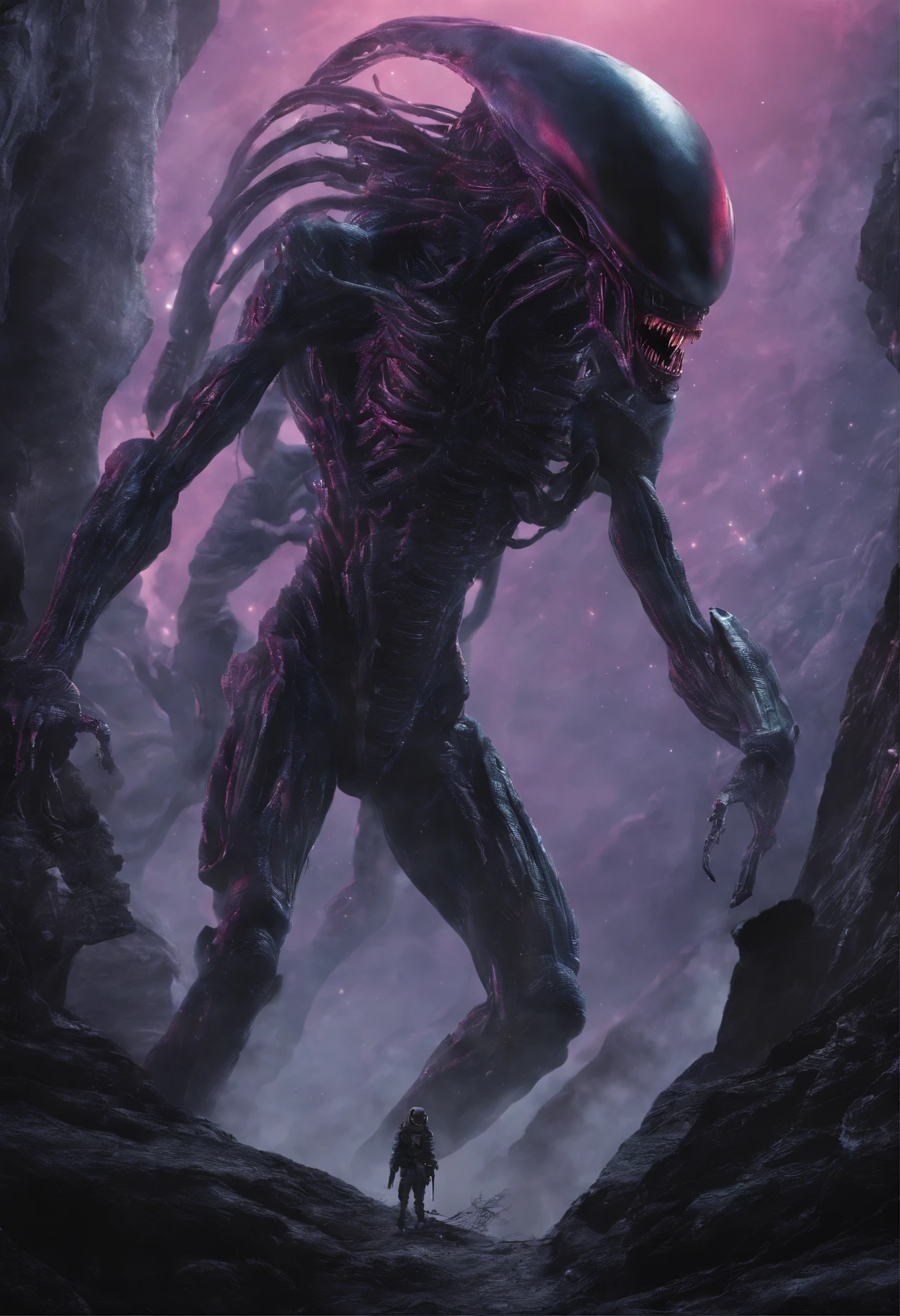 Alien atacando a un depredador