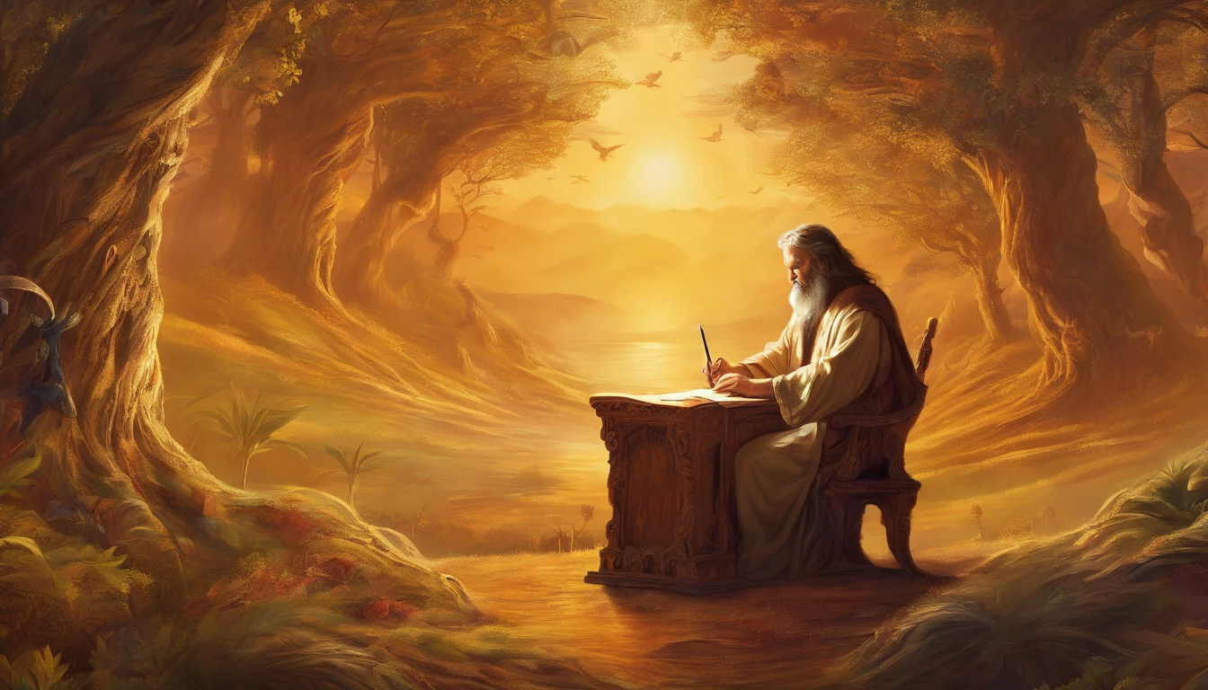 Paul writing the Bible 2,000 years ago