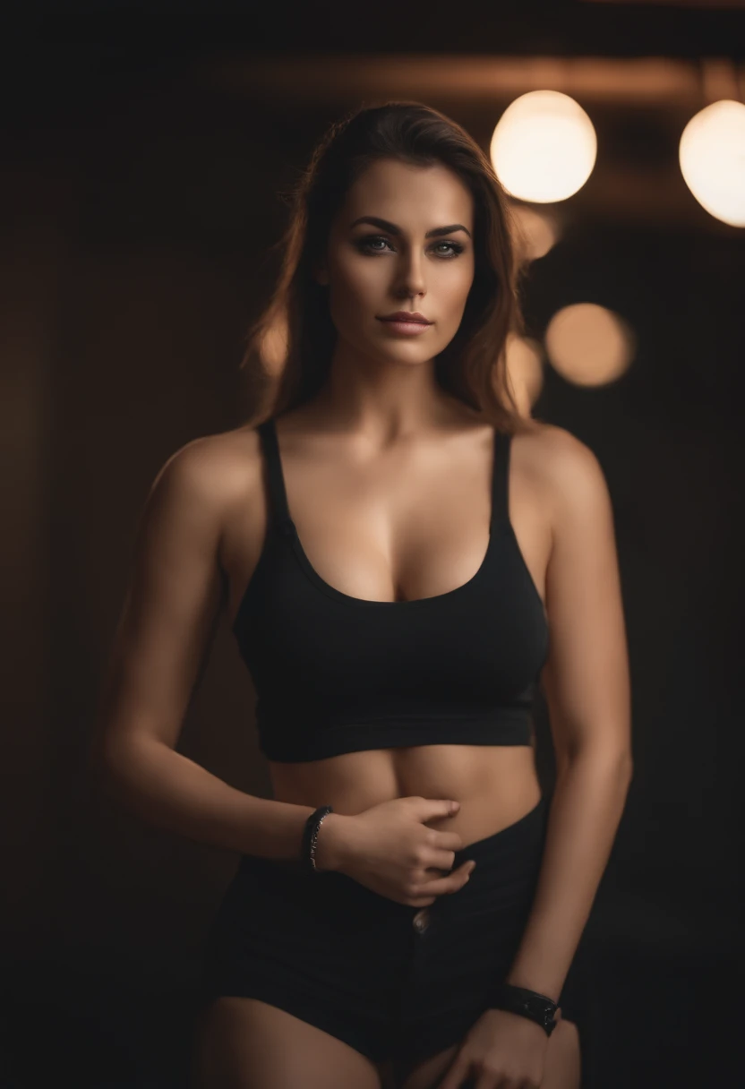 Pretty girl in tanktop shirt, sexy girl, beautiful upper body, giant stunning goddess shot, buxom chested, big breasts, with large breasts, nsfw