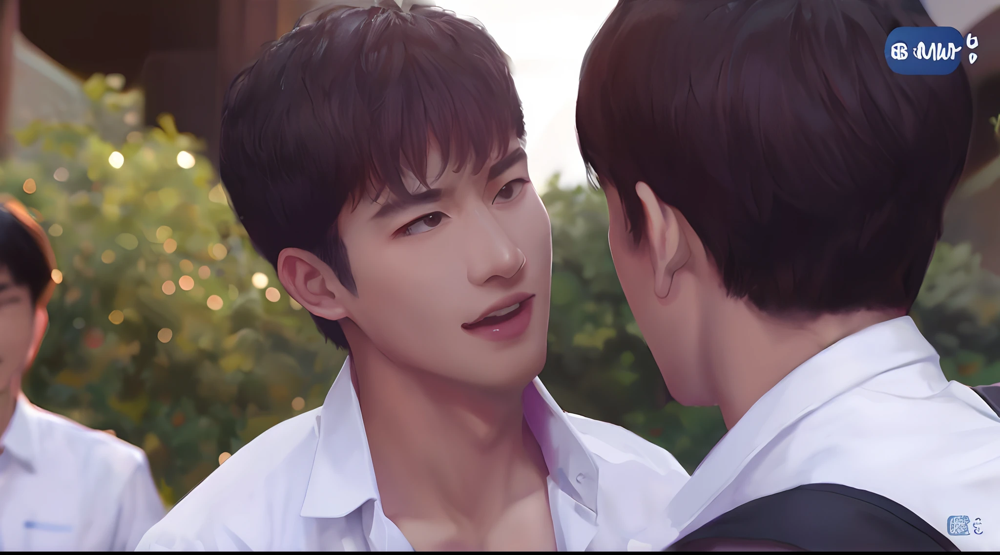 masterpiece realistic, best high quality, oral, big cock, blowjob, multiple boys, 2boys, smooth body, pov, erect uncut penis with partially retracted foreskin, shave pubic hair, looking up at viewer, pulled down pants and underwear, smooth leg, nude, very short brown hair, from above, stubble,hazel eyes, wooden floor, solo focus, saliva, nsfw 1boy, masterpiece realistic, best high quality, handsome Asian 18 years old, Dutch angel,