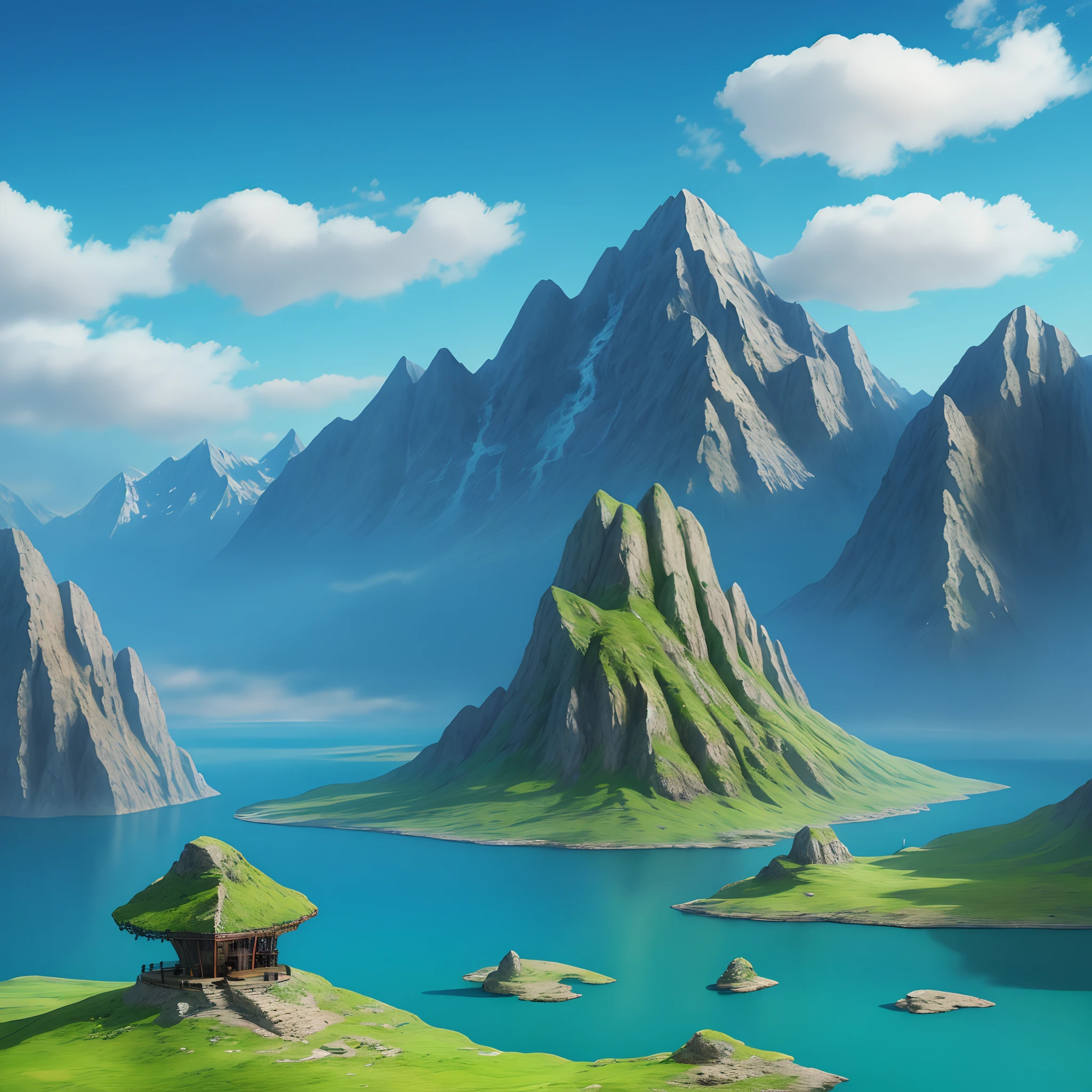 Fantasy Planet,There are mountains and waters
