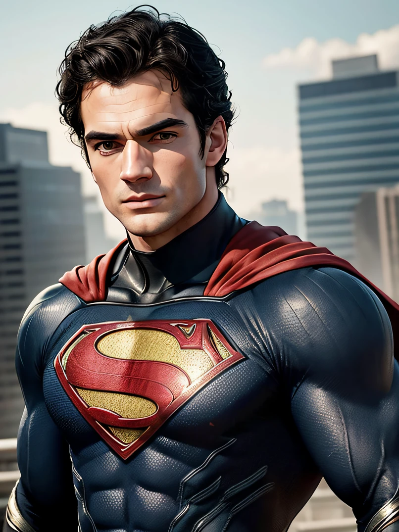 color photo of Henry Cavill dressed as the Marvel hero Sentry" , with Henry Cavill wearing the iconic costume of the character, standing in a powerful pose, with dynamic lighting and a dramatic background to create an epic and visually stunning image. The 4k resolution ensures the highest quality of the image, making it perfect for any purpose. This image combines the best of both worlds, showcasing the talent of the actor and the iconic nature of the character. —c 10 —ar 2:3 --auto --s2