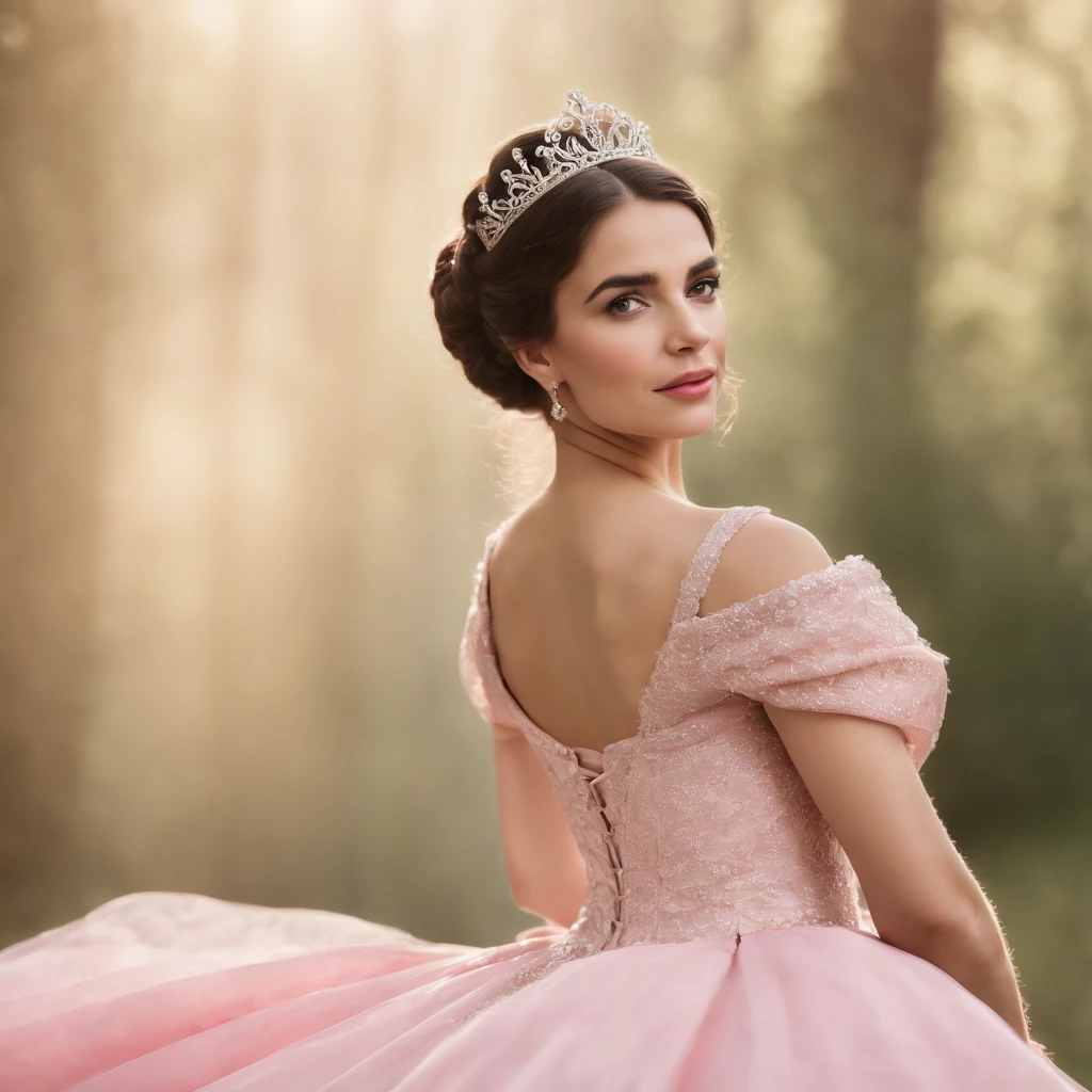 Princesa de vestido rosa