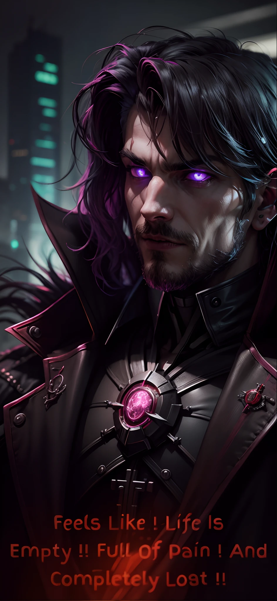 Cyberpunk nightlighting shoft lighting, realistic face, male 8k ultra hd dracula