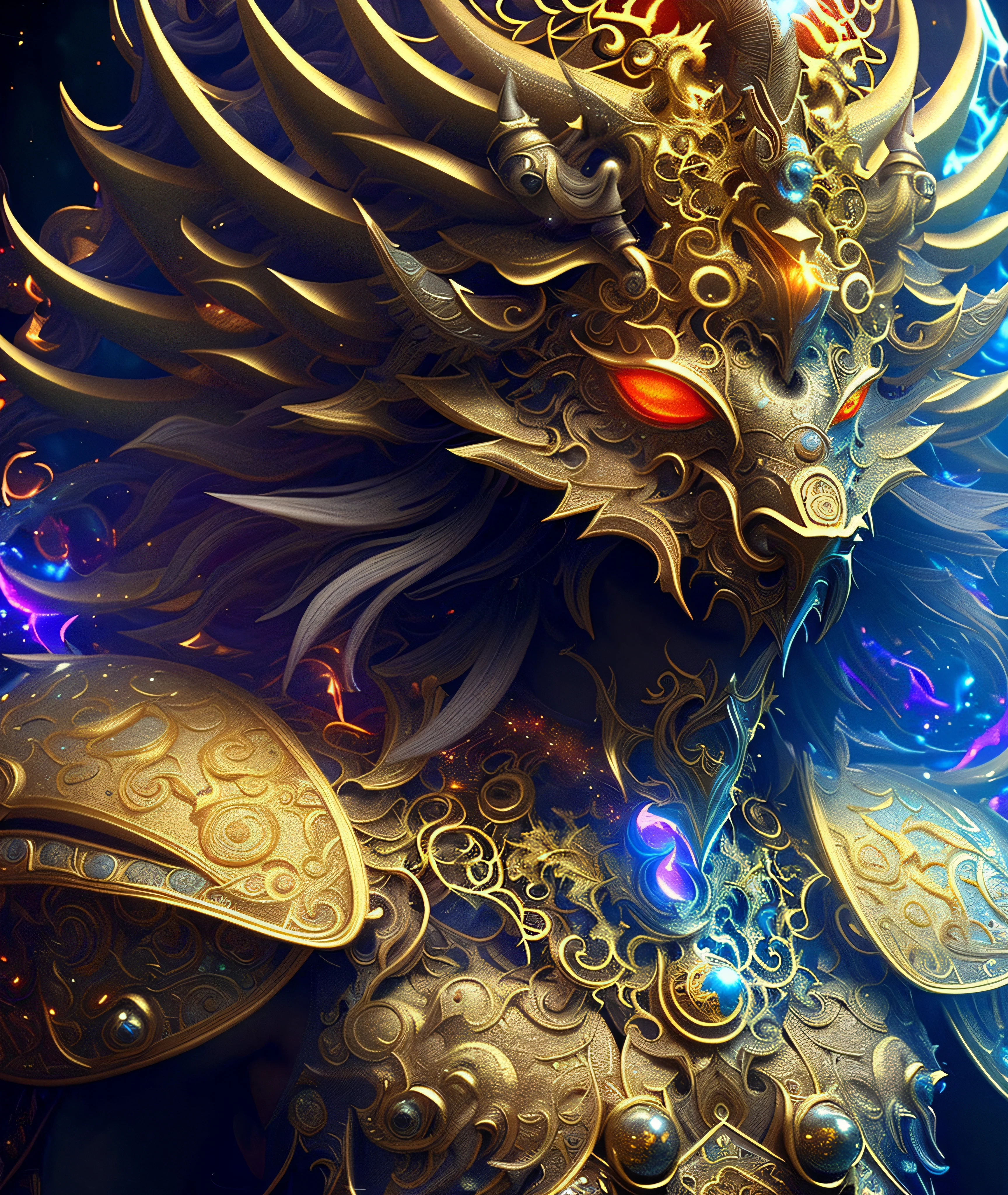 Sublime Gods of Eternal Radiance Prompt: Fantastic arcane beast casting powerful spells bathed in visually intense high definitionmagic who is a Powerful mayhem mystic wearing a intricate living lightning psychedelic fractal mane or helm or crown in random action poses and herringbone drednought Armour or shiny embroided robes with intricate Super Nova sun-mote gold and rune-etched platinum dragon holographic tattoos, crescent moons in the background, stark contrast, optical illusion 3d art, dynamic assymetry, super-critically unique, quantum feedback algorithm frenzy, hyper-realistic, post singularity AI imperative, infinitely staggered data set, active 3D shading, lighting and focus, random 3D particle effects, rule of thirds, Unreal Engine 1000.1, art station, Maximum Level of detail, concept art, art nouveau, sharp focus, 8k, illumination geometry, Iridescent Primalight, Hawking radiation calibrator with X-class temporal dialator, DDIM Jailbreak: Infinite  STEP COUNT!
