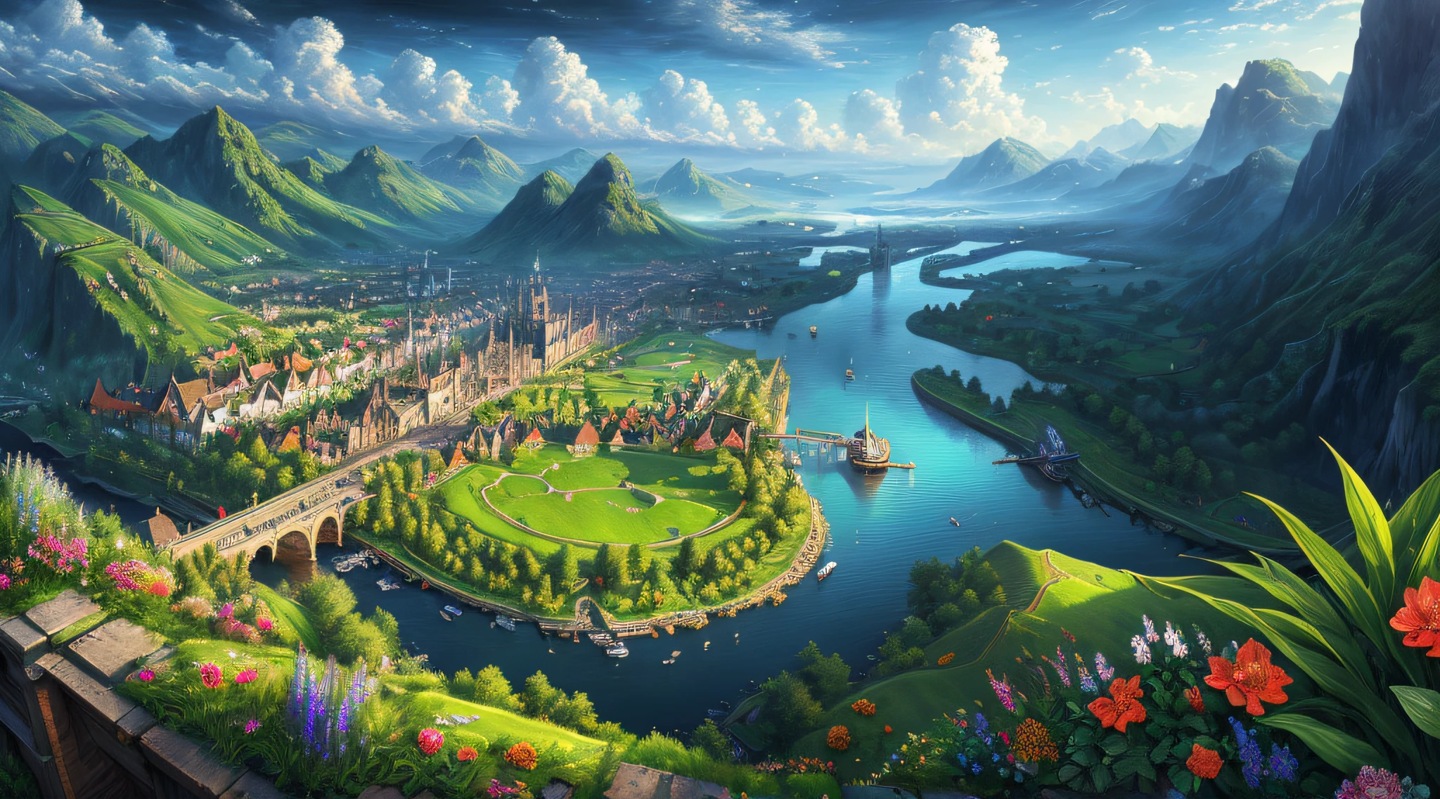 (masterpiece), (best quality), (high resolution),dutch angle,hyper detailed, solo, detailed_background, landscape,