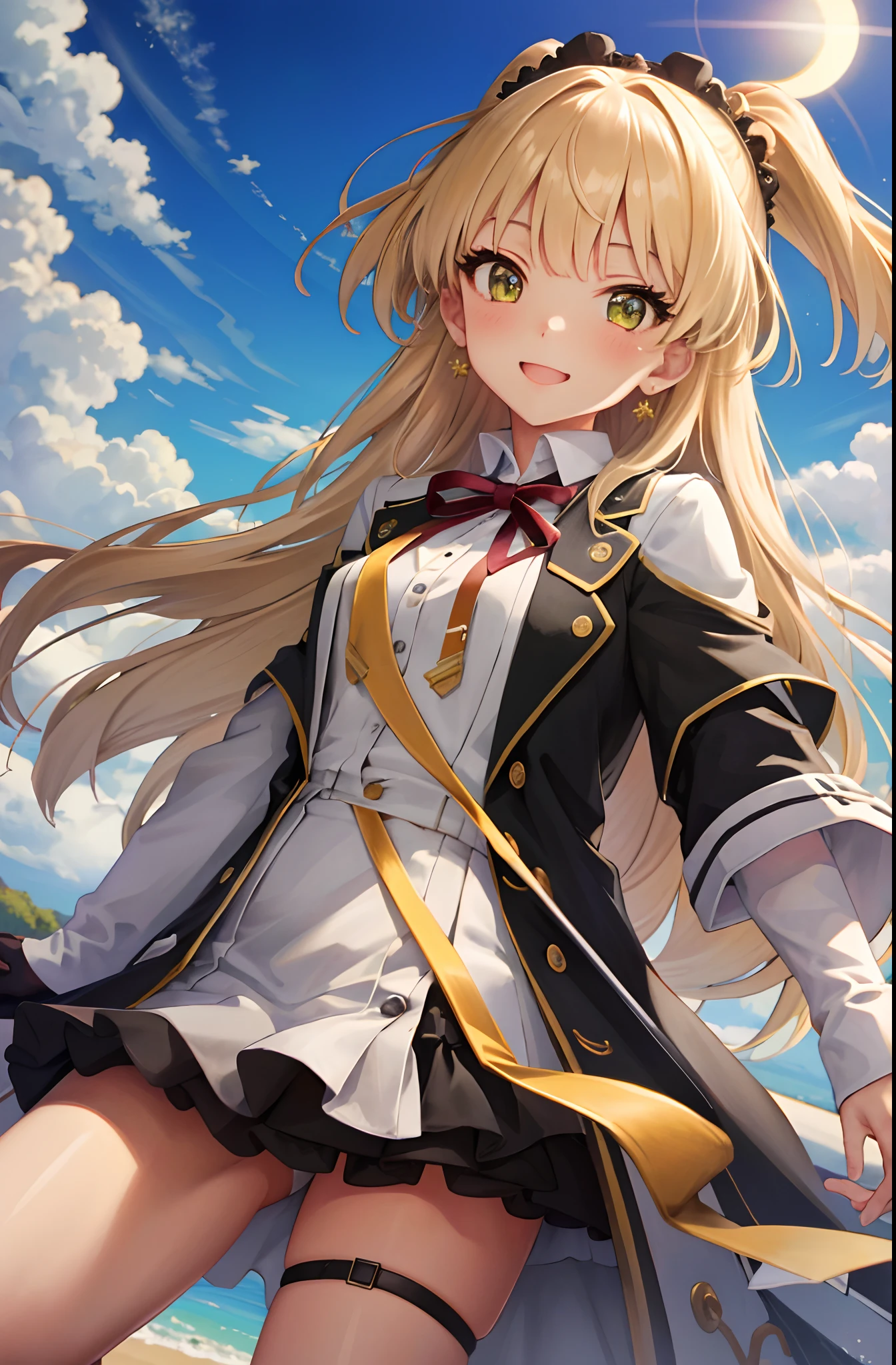 masterpiece、top-quality、The ultra -The high-definition、hight resolution、Transcendent Technique Illustration、perfect anatomia、8K、a beauty girl、a smile、校服