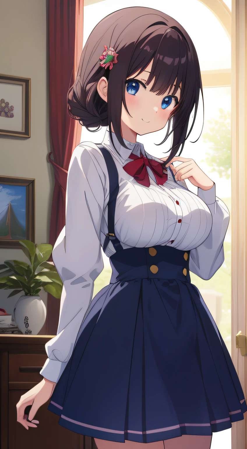 great masterpiece、hight resolution、1girl in、((Cute anime characters))、Colossal tits