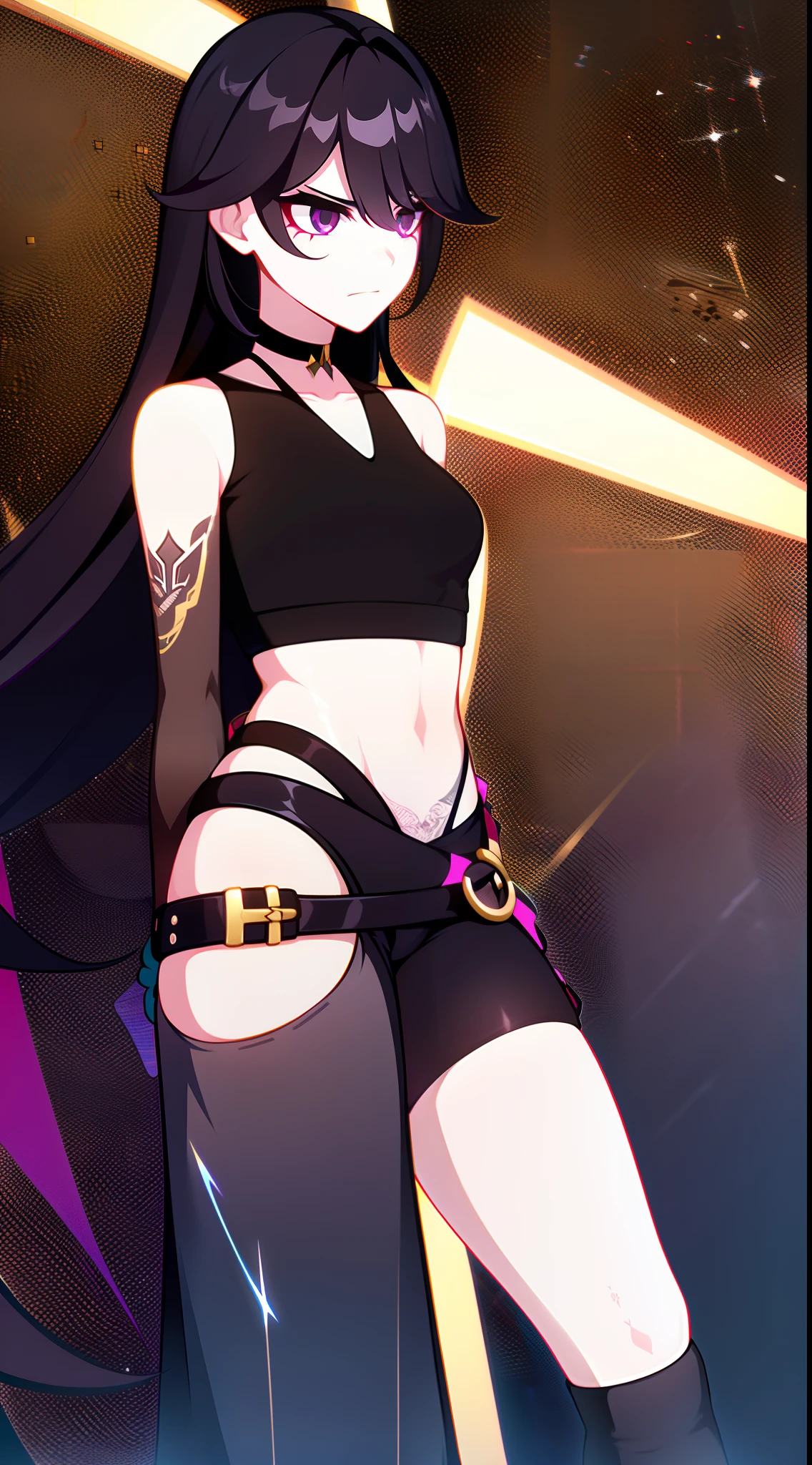 1girl、(17 year old thief giving a footjob to a penis)、evil grin、Short blonde、(Forehead)、bandana、A black bra visible through a torn T-shirt、T-shirt with torn chest、Very short shorts、Gloves、Attractive breasts、(Holding a dagger in his right hand)、((Hold the dagger towards me))、(In her left hand she holds a jeweled gold necklace)、Plump thighs、(foot on penis)、((sexy thief))、1boy、boy is hero、(penis)、(amazon position)、(The man is wearing armor)、The man is lying on the ground、((eject cum))、(On the unpaved roads of the village)、((Angle from below))、Stepping on the penis、