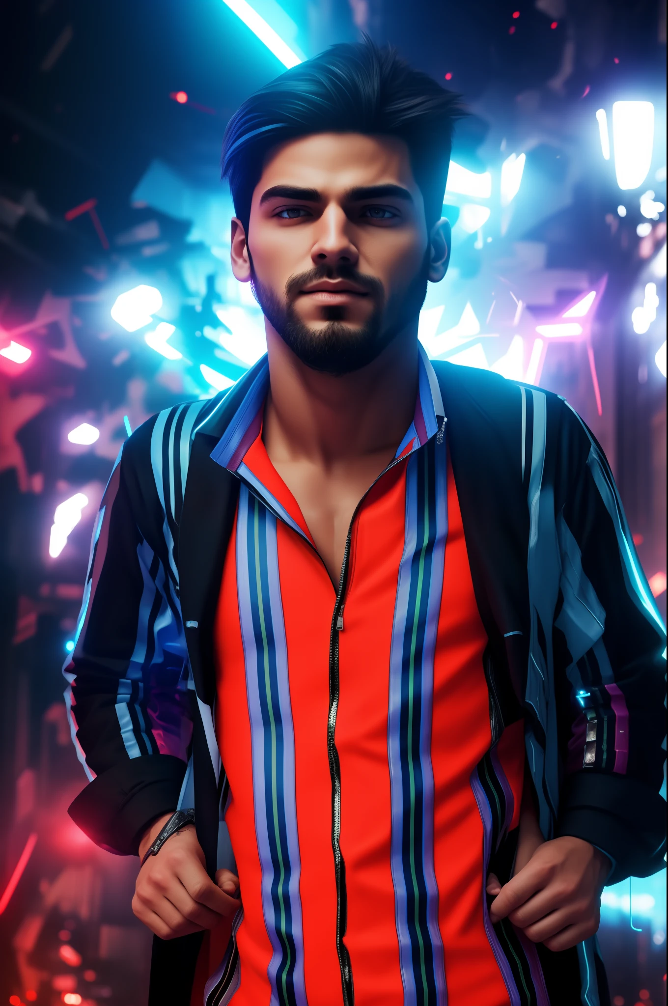 change background cyberpunk  handsome boy realistic Ultra 8k realistic