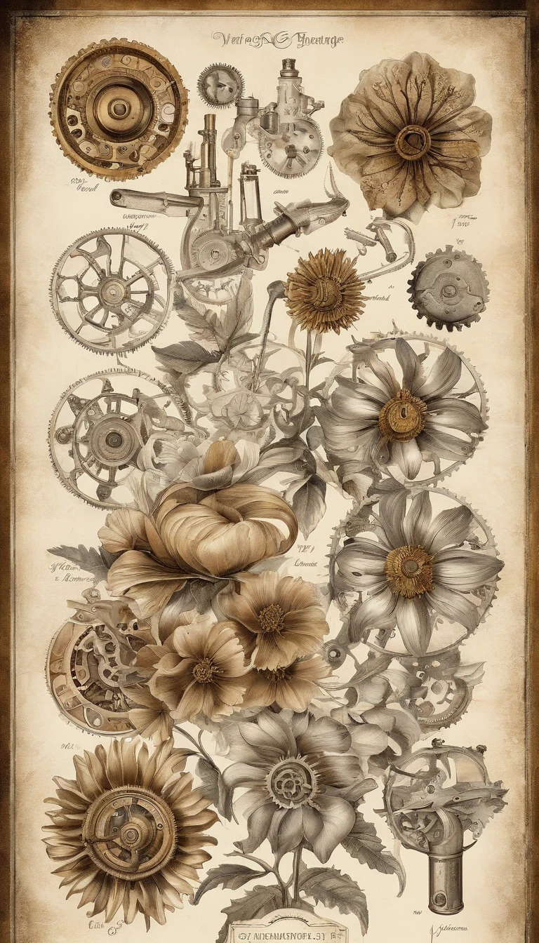Images of wild flowers, single flowers, white background, individually laid out