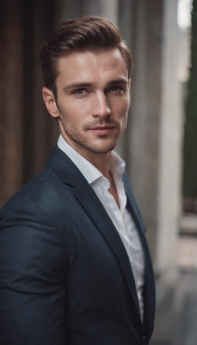 Elegant man in slim clothes,Portrait