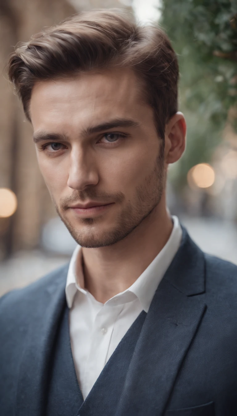 Elegant man in slim clothes,Portrait