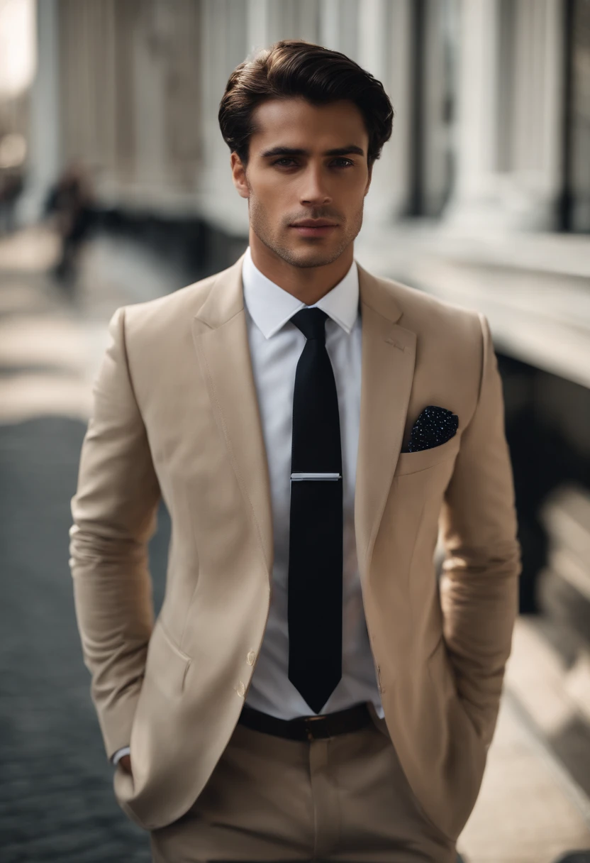 Alphad man in suit ,24 years of age, wearing a suit and a tie, wearing a suit and a tie, subject detail: wear suit, Wearing a suit and tie, dressed in a suit, dressed in a suit, wear suit, wearing robes and neckties, Suit and tie, wear suit, wearing a strict business suit, wearing black suits