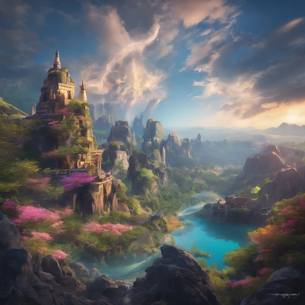 masterpiece, best quality, high quality, extremely detailed CG unity 8k wallpaper, scenery, outdoors, sky, cloud, day, no humans, mountain, landscape, water, tree, blue sky, waterfall, cliff, nature, lake, river, cloudy sky,award winning photography, Bokeh, Depth of Field, HDR, bloom, Chromatic Aberration ,Photorealistic,extremely detailed, trending on artstation, trending on CGsociety, Intricate, High Detail, dramatic, art by midjourney, angelina jolie, young, muslim, hijab, covered clothes, modesty