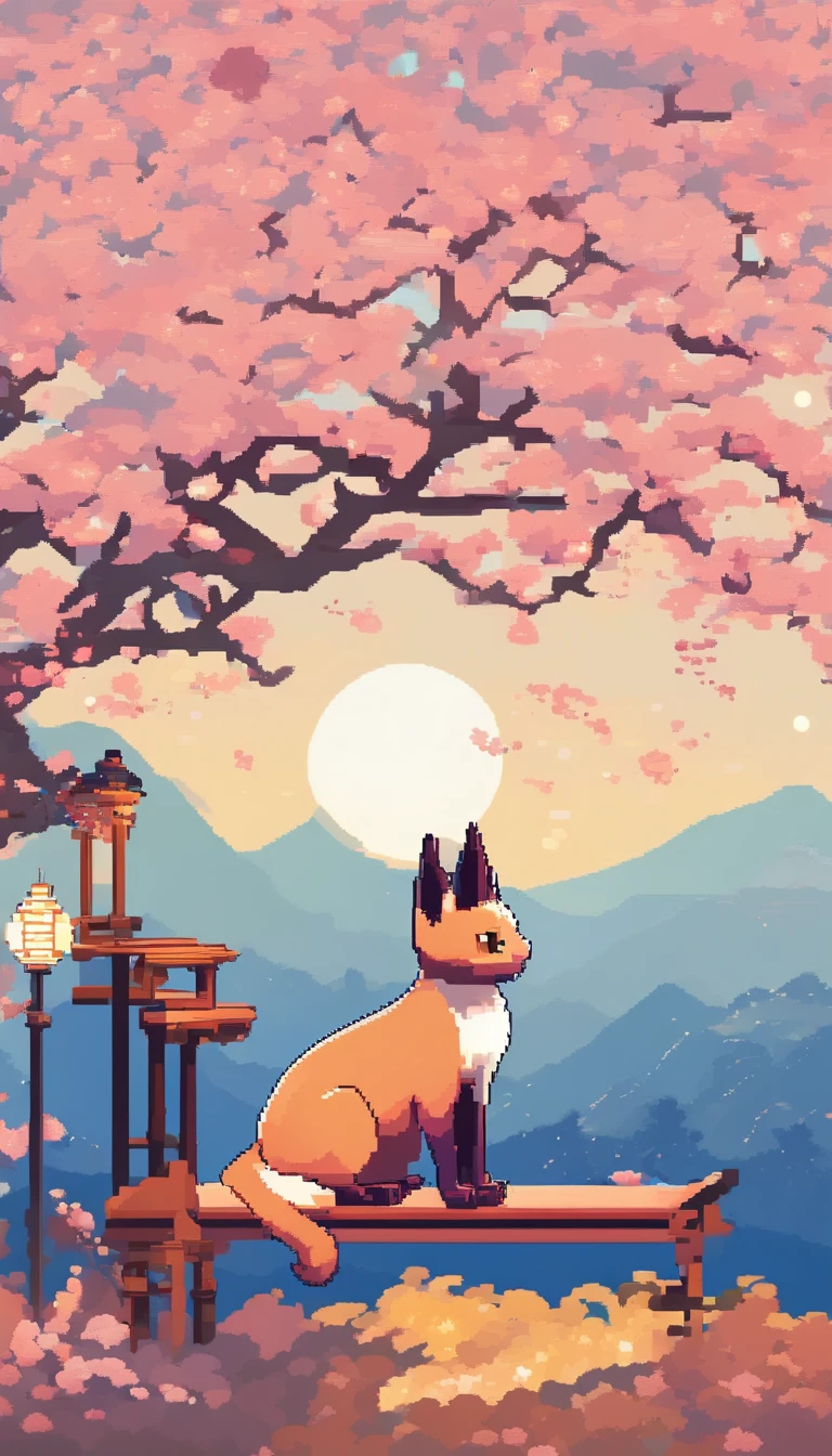 there are two banners with Pokemon on them, the banner to the right espeon, under a cherry blossom tree with falling flowers, and a bright sun and on the left there is Umbreon, a black cat like pokemon with glowing yellow crescents moons under a broght beautiful moon , inspired by Sōami, inspired by Ohara Koson, inspired by Koson Ohara, inspired by Nōami, inspired by Kanō Motonobu, ukio-e style, inspired by Watanabe Shōtei, in the art style of ukiyo - e