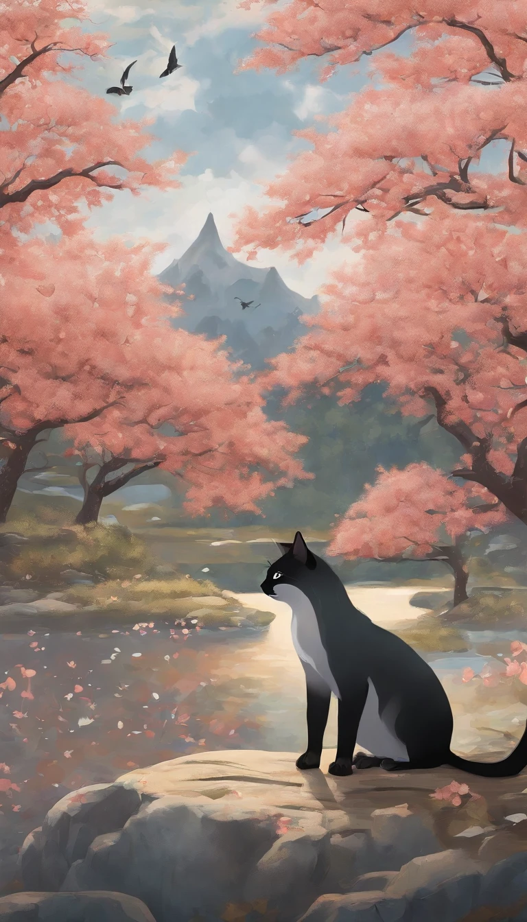 there are two banners with Pokemon on them, the banner to the right espeon, under a cherry blossom tree with falling flowers, and a bright sun and on the left there is Umbreon, a black cat like pokemon with glowing yellow crescents moons under a broght beautiful moon , inspired by Sōami, inspired by Ohara Koson, inspired by Koson Ohara, inspired by Nōami, inspired by Kanō Motonobu, ukio-e style, inspired by Watanabe Shōtei, in the art style of ukiyo - e