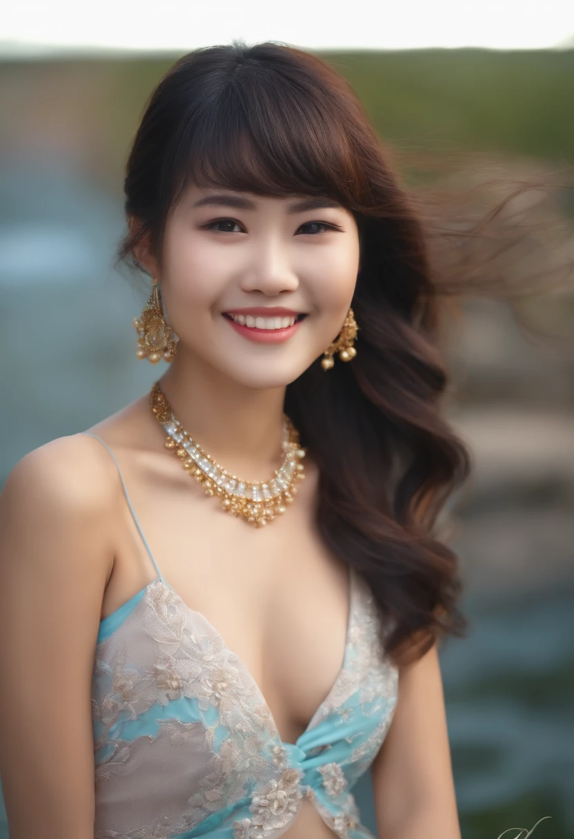 very pretty Asian girl smiling