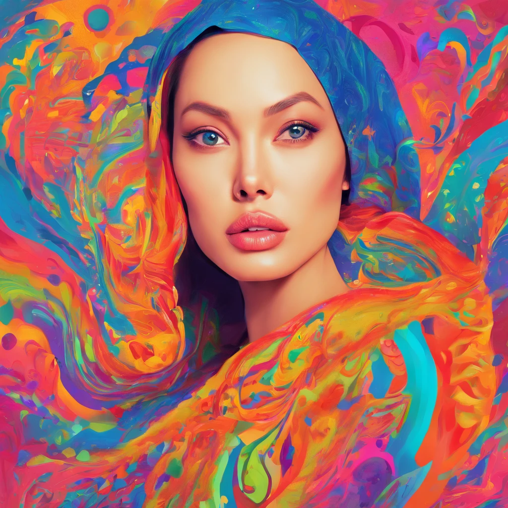 realistic ,masterpiece, best quality, girl, young angelina jolie, hijab, covered hair, covered clothes, no exposed skin, no exposed hair, portrait, angelina jolie herself as asian, photo_light, {{}}, ulzzang-6500-v1.1:0.8