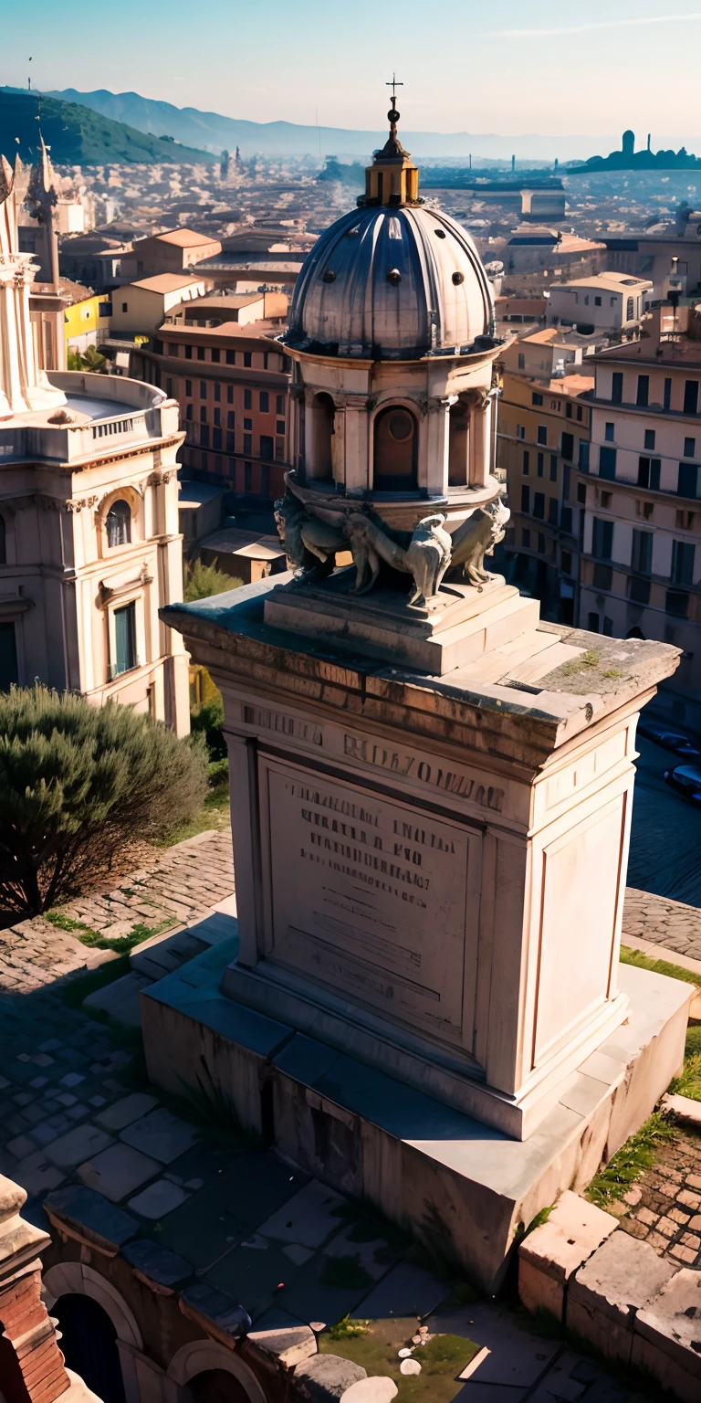 realisticlying、rome, Italy、View from the small mountain of the cityscape